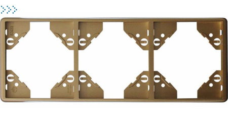 Вертикальная тройная рамка, шампань (50932 TCH)